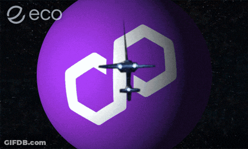 Purple Sphere With White Hexagon And ECO GIF