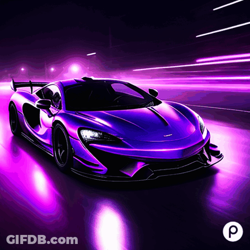 Purple Sports Car Driving GIF