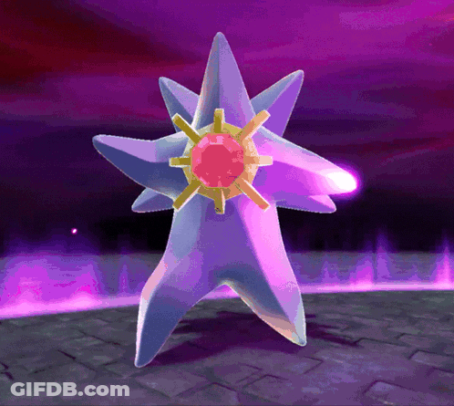 Purple Star With Red Stone GIF