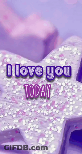 Purple Starfish I Love You Today GIF