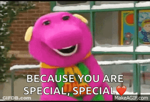 Purple Stuffed Animal Because You Are Special GIF