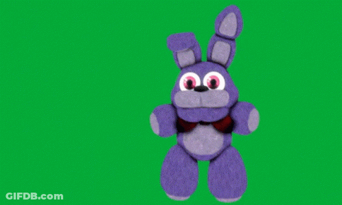 Purple Stuffed Bunny With Bow Tie GIF