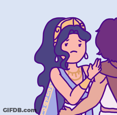 Purple Suit Magician Pointing Up Saying Magician Never Reveals Tricks GIF
