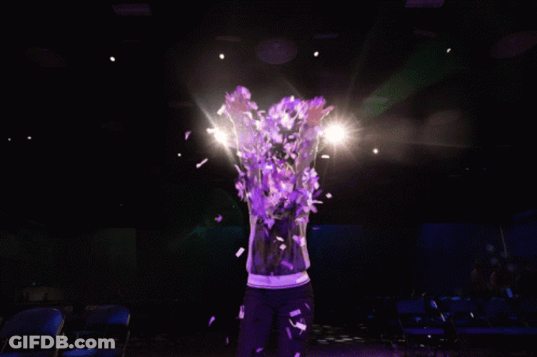 Purple Surprise Falling Confetti GIF