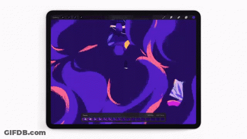 Purple Tablet With Buttons GIF