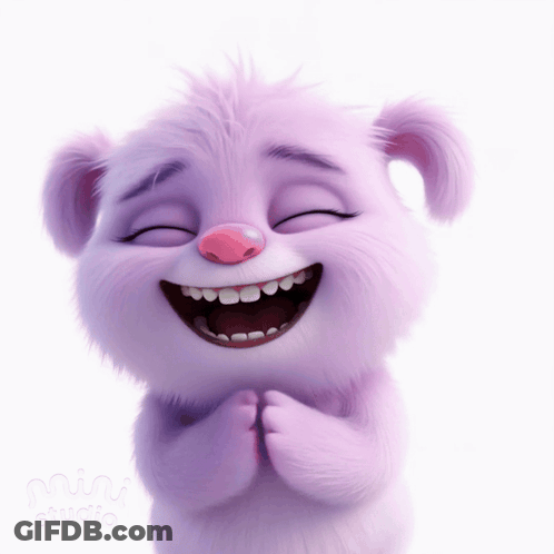 Purple Teddy Bear Smiling GIF