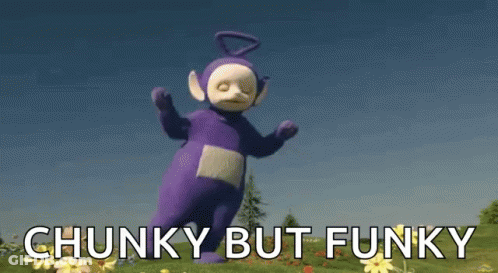 Purple Teletubbies Dancing Chunky But Funky GIF