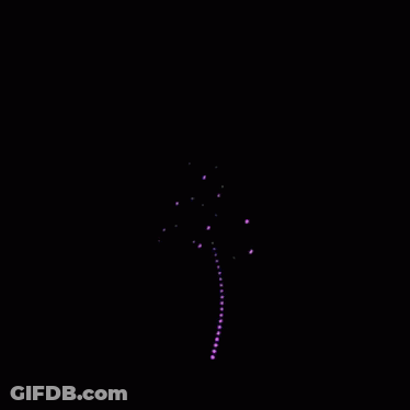 Purple Tree On Black Background GIF