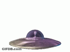 Purple UFO Flying GIF