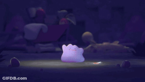 Purple Unicorn Flying In Cave GIF