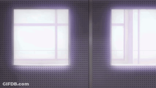 Purple Wall With Two Windows And Purple Light GIF
