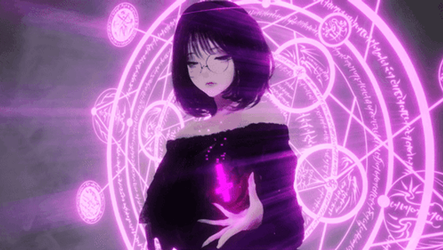 Purple Witch Craft Anime GIF