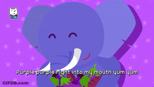 Purple Yum Yum Text GIF