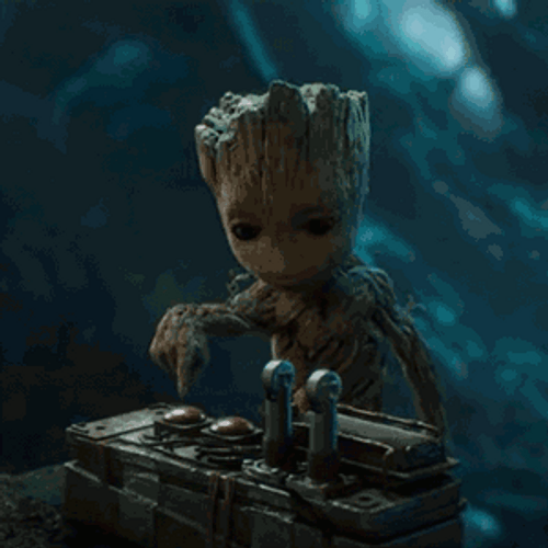 Push The Button Guardians Of Galaxy Groot GIF