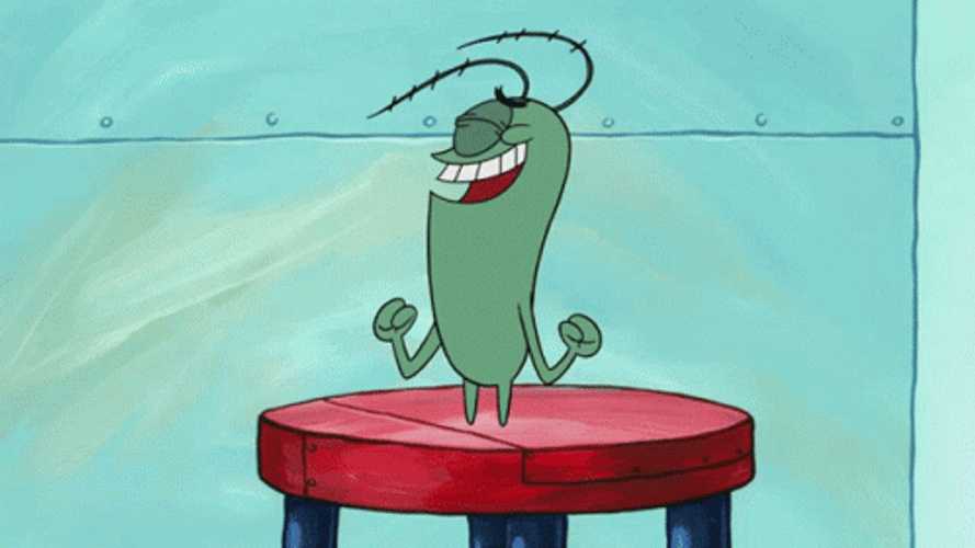 Push The Button Happy Plankton GIF