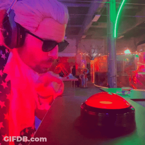 Push The Button Scared Guy GIF