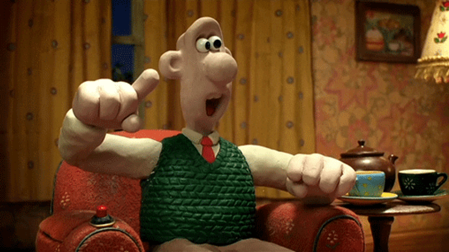 Push The Button Wallace  Animations GIF