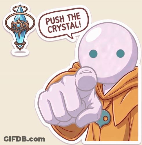 Push The Crystal Sticker Next To Crystal GIF
