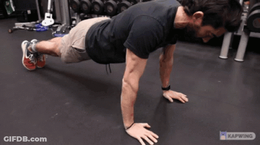 Push Up Gym Man Workout GIF