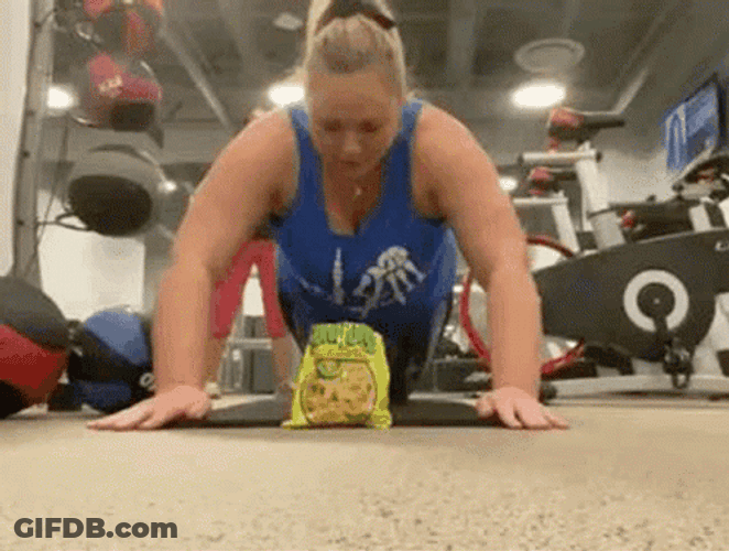 Push Up Plus Size Gym Snack GIF