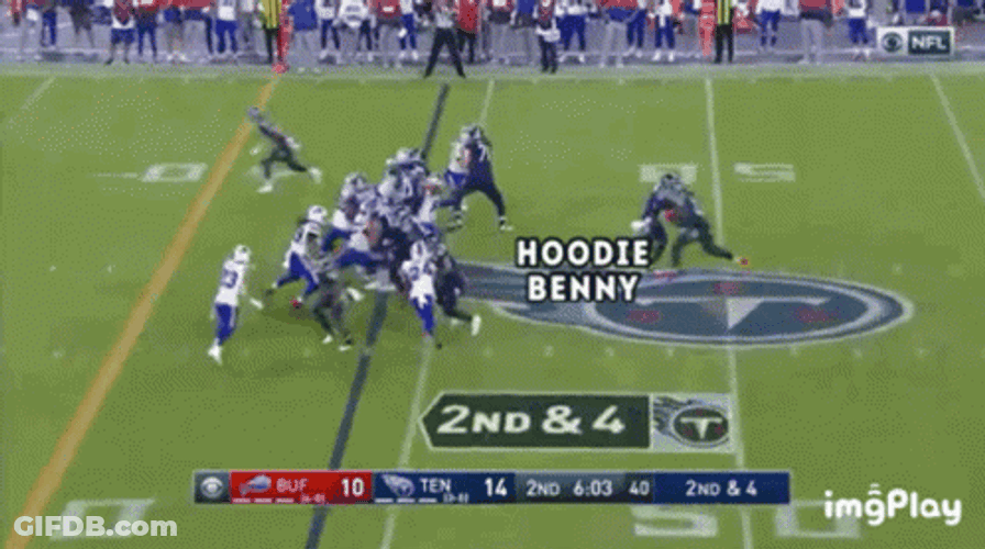 Pushed Hard Derrick Henry Stiff Arm GIF
