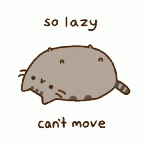 Pusheen Can't Move GIF
