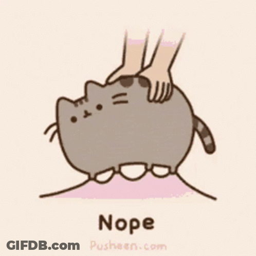 Pusheen Cat Being Scratched GIF