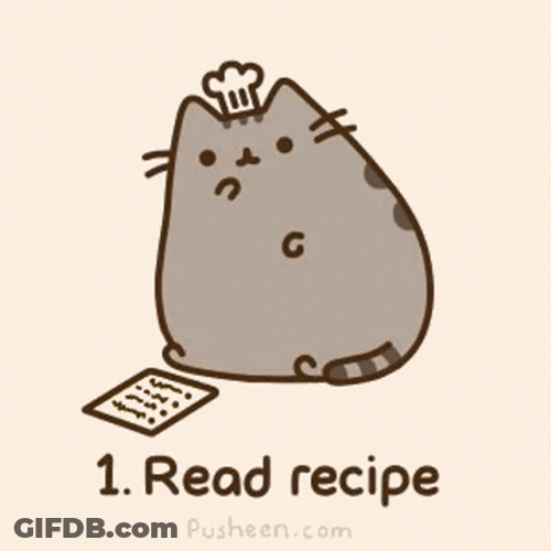 Pusheen Cat Cooking Pizza Fail GIF