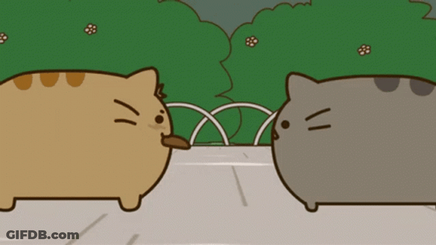 Pusheen Cat Giving Love GIF