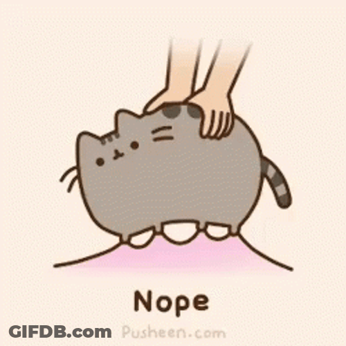 Pusheen Cat Refusing To Go GIF