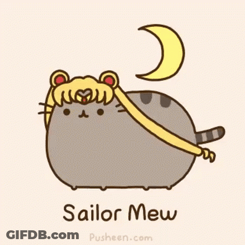Pusheen Cat Sailor Mew Meme GIF