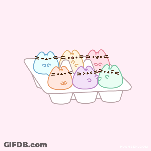 Pusheen Eggs In Tray GIF