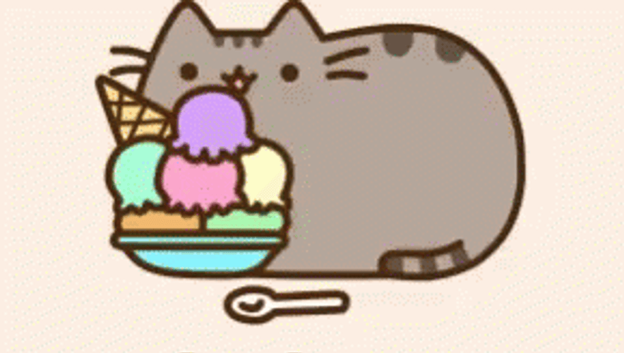 Pusheen Ice Cream GIF