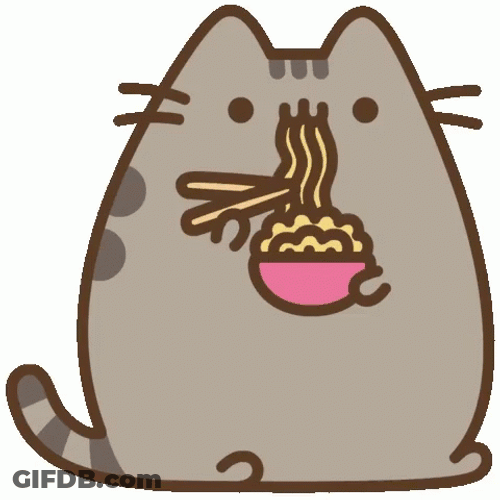 Pusheen Noodle Break GIF