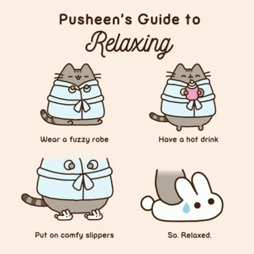 Pusheen's Relaxing Guide GIF