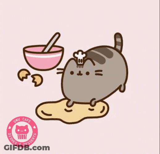 Pusheen The Baker Baking GIF