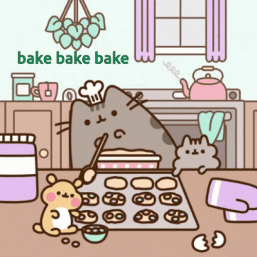 Pusheen The Cat Baking GIF