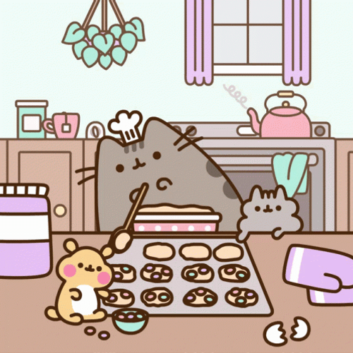 Pusheen The Cat Mama May I Have Cookie GIF
