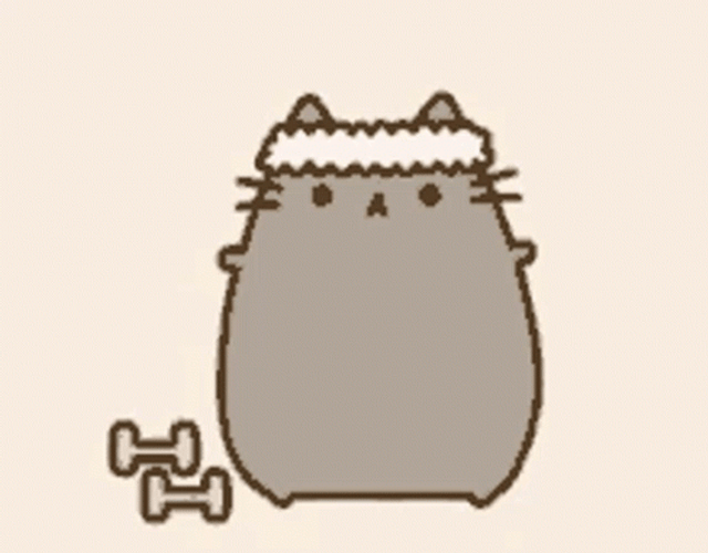 Pusheen Work Out GIF