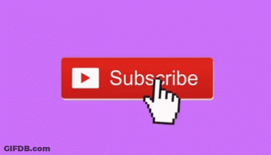 Pushing Subscribe Button Purple Background GIF