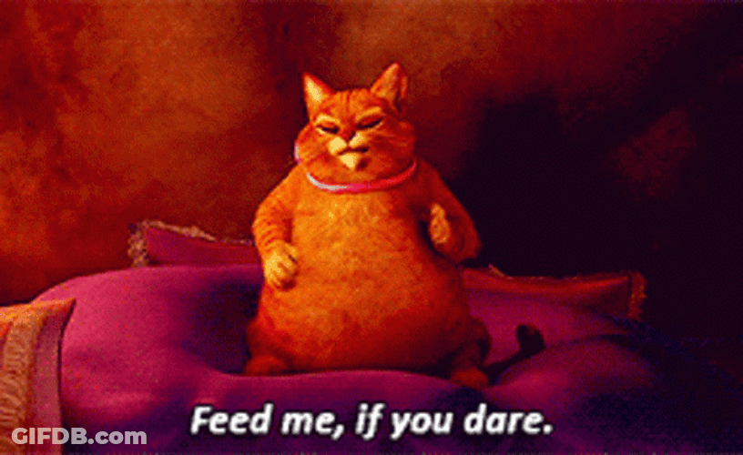 Puss In Boots Feed Me GIF