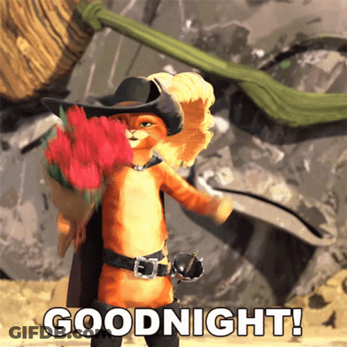 Puss In Boots Good Night GIF