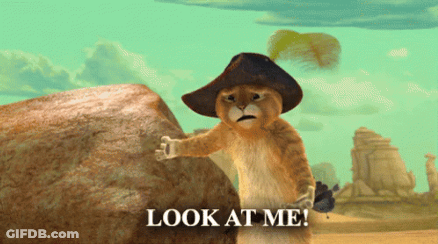 Puss In Boots Look At Me Begging GIF