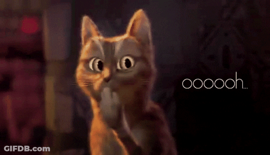 Puss In Boots Shocked Ohhh GIF