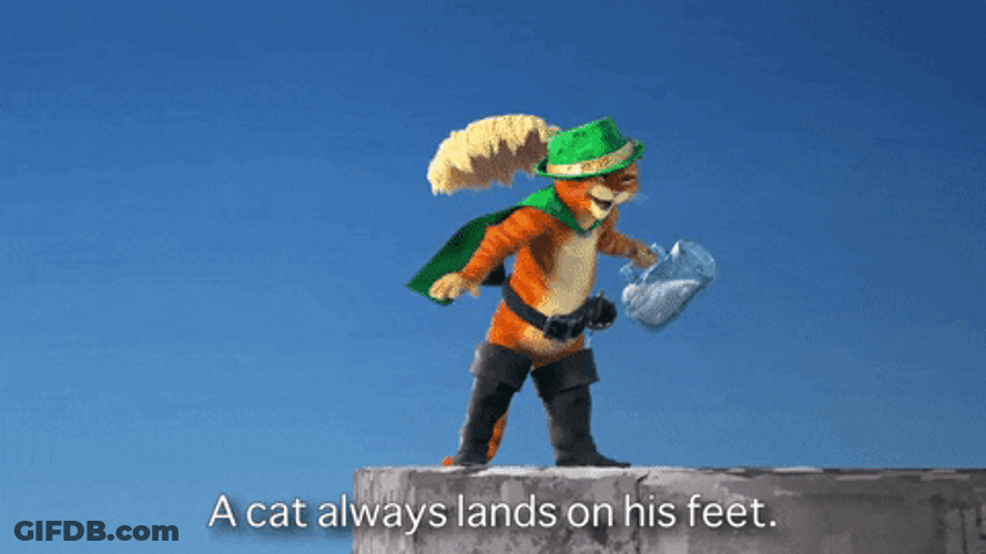 Puss In Boots Spilling Drink GIF