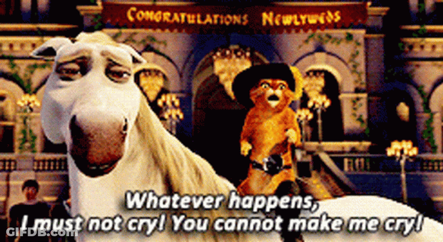Puss Saying You Cannot Make Me Cry GIF