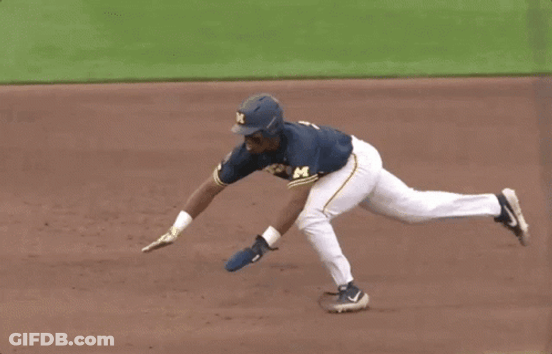 Put Me In Coach Falling Down GIF
