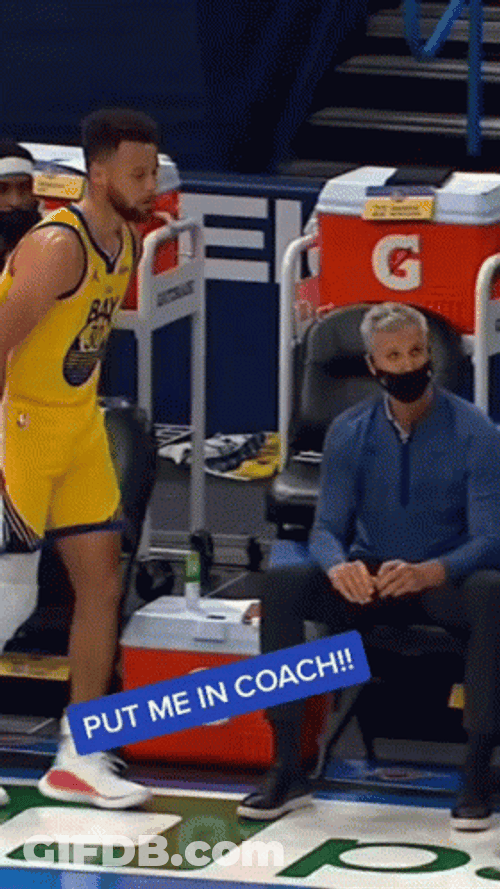 Put Me In Coach Stephen Curry GIF