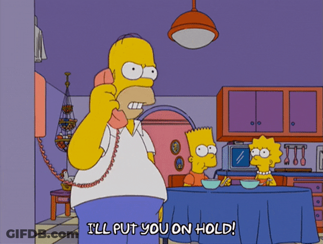 Put You On Hold The Simpsons GIF