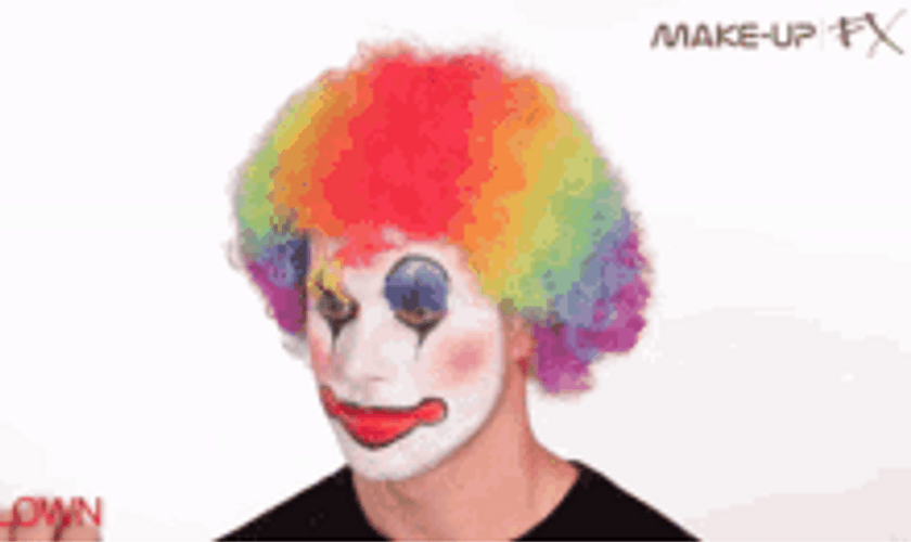 Putting Clown Makeup Nose Behind The Scenes GIF